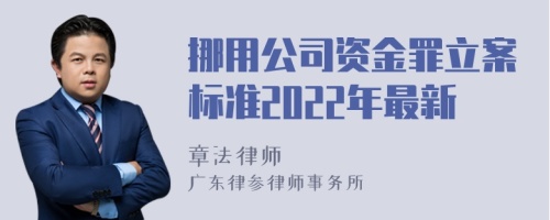 挪用公司资金罪立案标准2022年最新