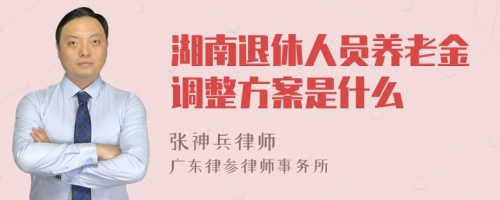 湖南退休人员养老金调整方案是什么