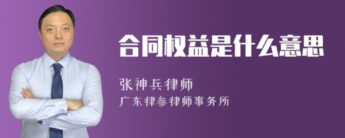 合同权益是什么意思