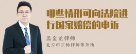 哪些情形可向法院进行国家赔偿的申诉