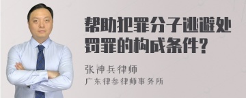 帮助犯罪分子逃避处罚罪的构成条件?