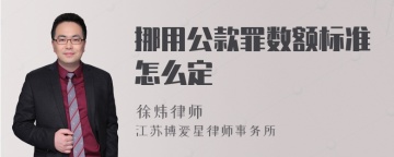 挪用公款罪数额标准怎么定