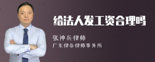 给法人发工资合理吗