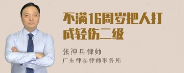 不满16周岁把人打成轻伤二级