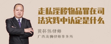 走私淫秽物品罪在司法实践中认定是什么