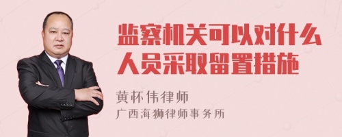 监察机关可以对什么人员采取留置措施