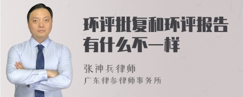 环评批复和环评报告有什么不一样