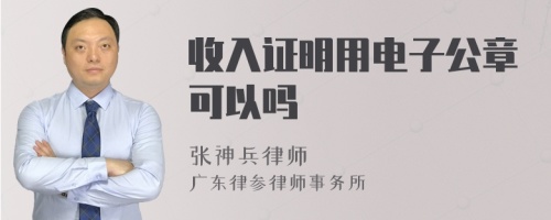 收入证明用电子公章可以吗