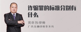 诈骗罪的标准分别有什么