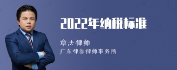 2022年纳税标准