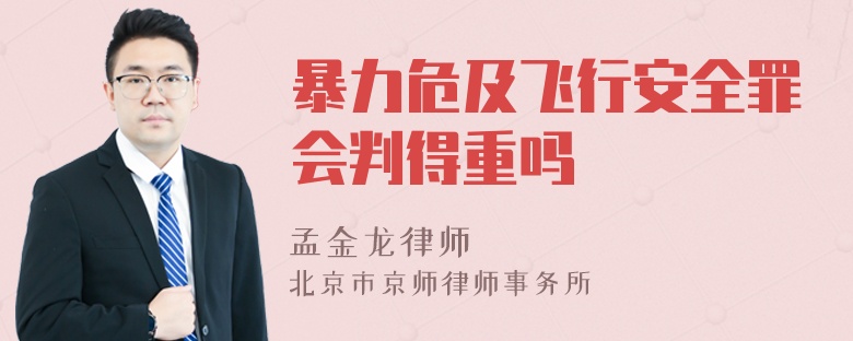 暴力危及飞行安全罪会判得重吗