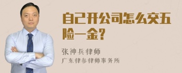 自己开公司怎么交五险一金?