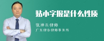 贴小字报是什么性质