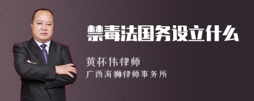 禁毒法国务设立什么