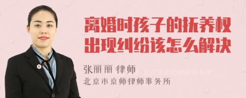 离婚时孩子的抚养权出现纠纷该怎么解决