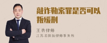 敲诈勒索罪是否可以叛缓刑