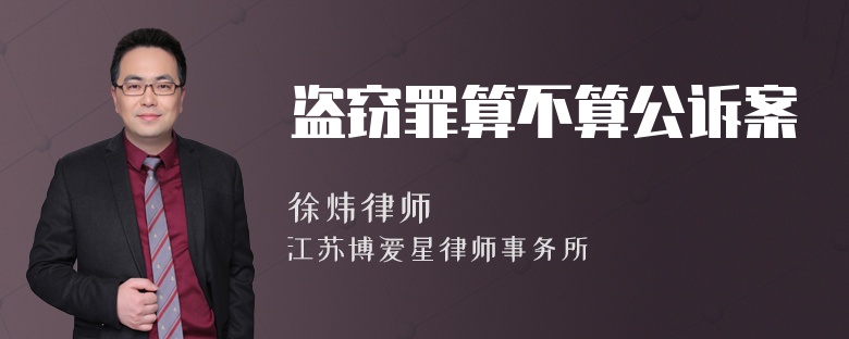 盗窃罪算不算公诉案