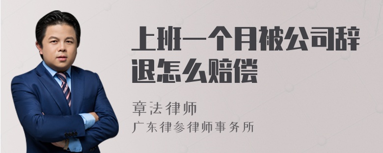 上班一个月被公司辞退怎么赔偿