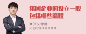 集团企业的设立一般包括哪些流程