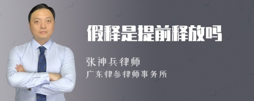 假释是提前释放吗