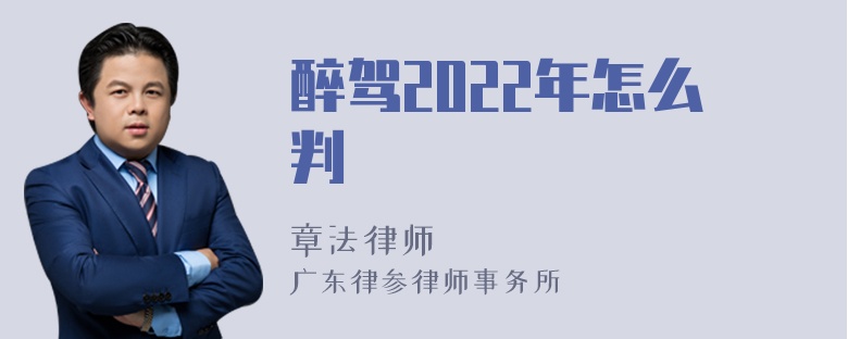 醉驾2022年怎么判