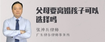 父母要离婚孩子可以选择吗