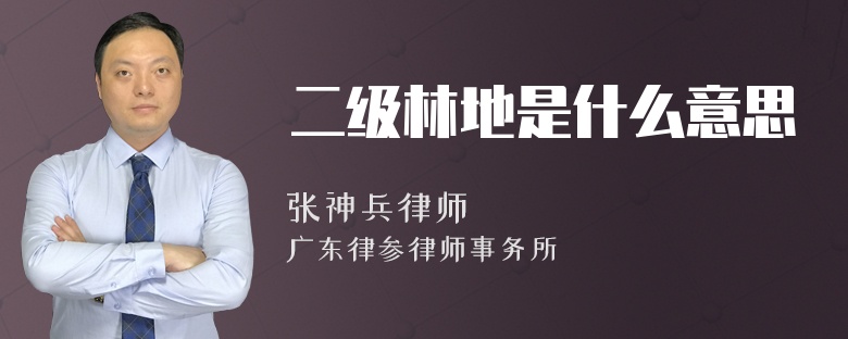 二级林地是什么意思