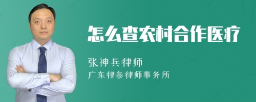 怎么查农村合作医疗