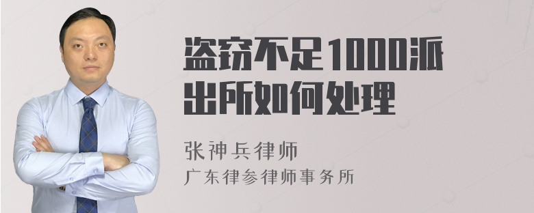 盗窃不足1000派出所如何处理