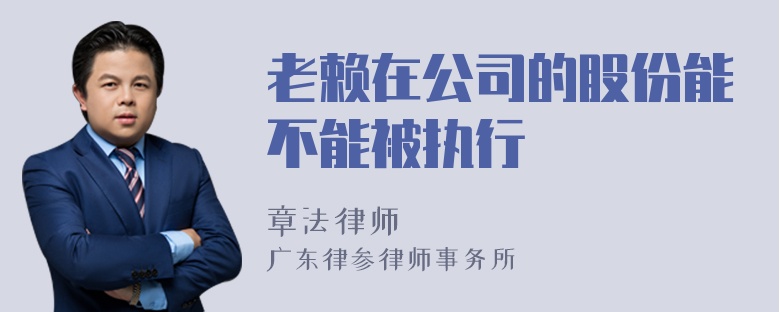 老赖在公司的股份能不能被执行