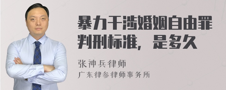 暴力干涉婚姻自由罪判刑标准，是多久