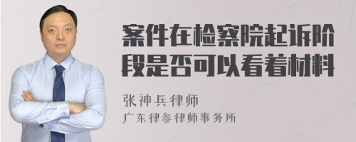 案件在检察院起诉阶段是否可以看着材料