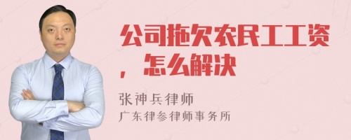 公司拖欠农民工工资，怎么解决