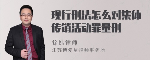 现行刑法怎么对集体传销活动罪量刑