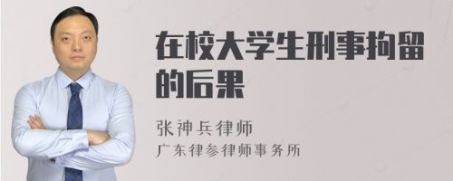 在校大学生刑事拘留的后果