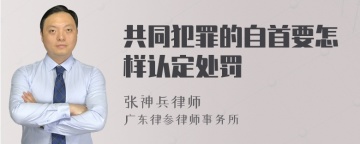 共同犯罪的自首要怎样认定处罚