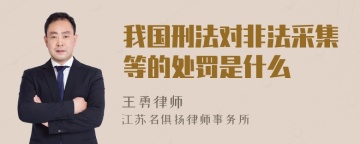 我国刑法对非法采集等的处罚是什么