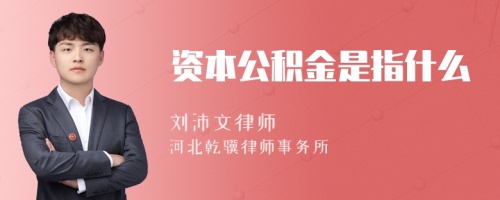 资本公积金是指什么