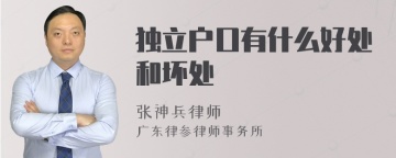 独立户口有什么好处和坏处