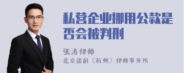 私营企业挪用公款是否会被判刑