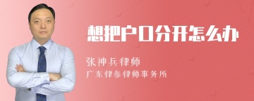 想把户口分开怎么办