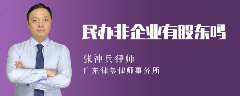 民办非企业有股东吗