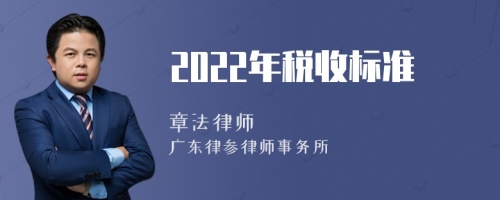 2022年税收标准