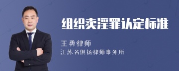 组织卖淫罪认定标准