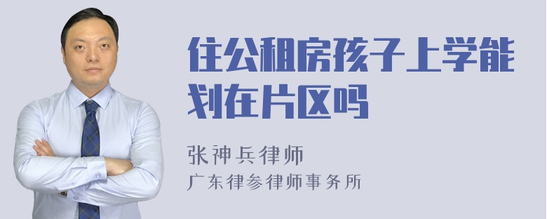 住公租房孩子上学能划在片区吗