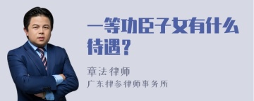 一等功臣子女有什么待遇？