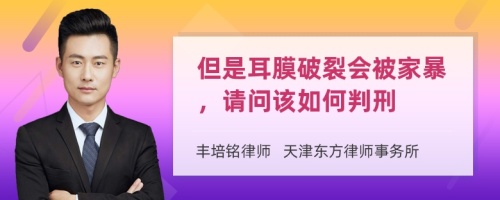 但是耳膜破裂会被家暴，请问该如何判刑