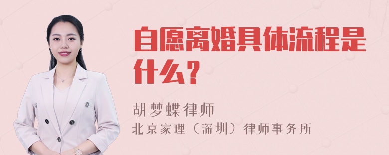 自愿离婚具体流程是什么？