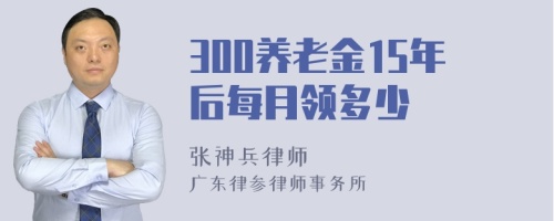 300养老金15年后每月领多少