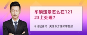 车辆违章怎么在12123上处理？